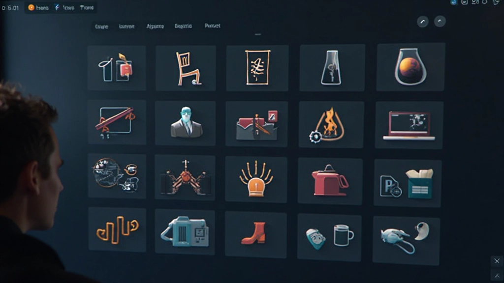 Modern web interface met pictogrammen en illustraties