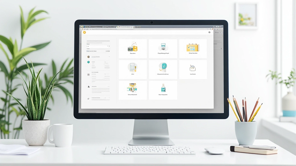 Detailweergave van navigatiemenu met goed ontworpen pictogrammen en labels in web interface